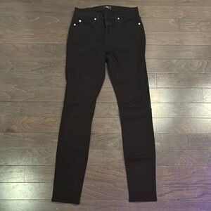 7 For All Mankind Black Skinny Jeans